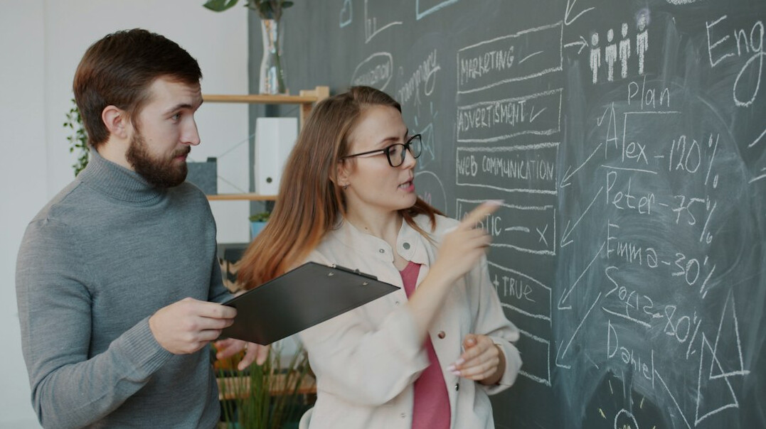 woman reviewing professional skills report