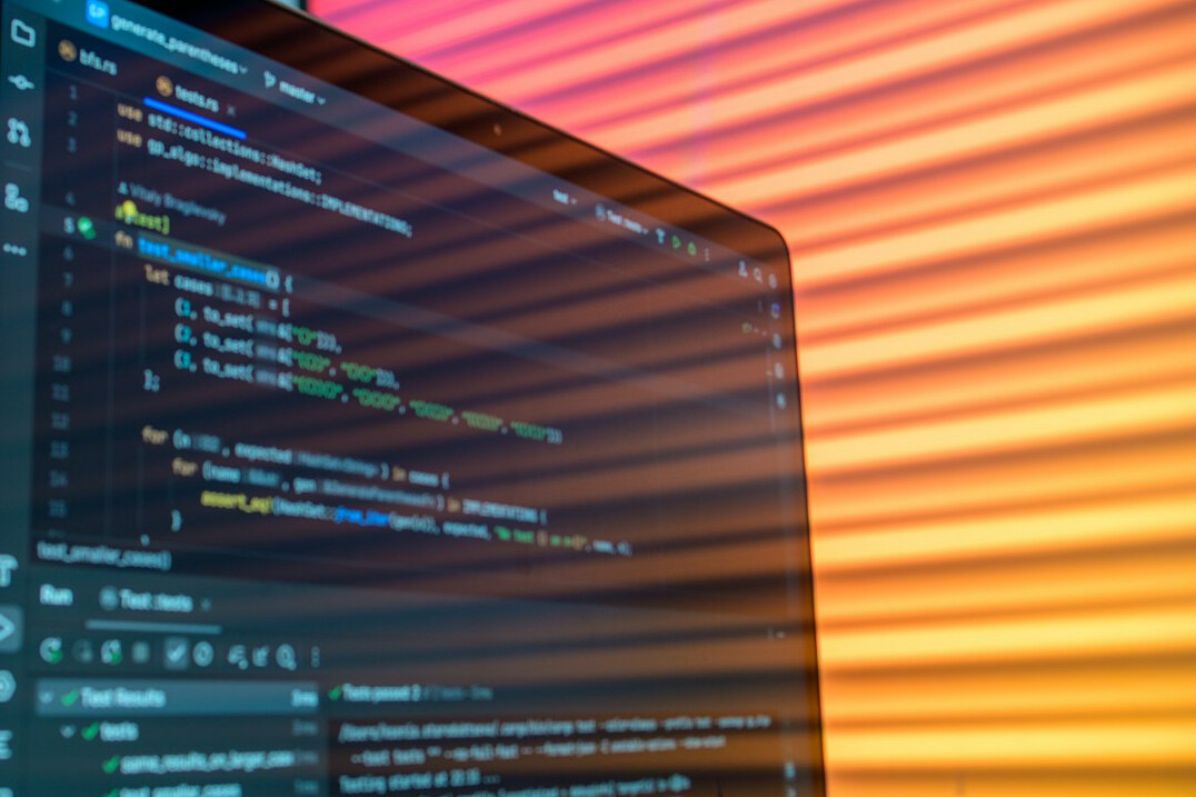 data visualization on computer screen