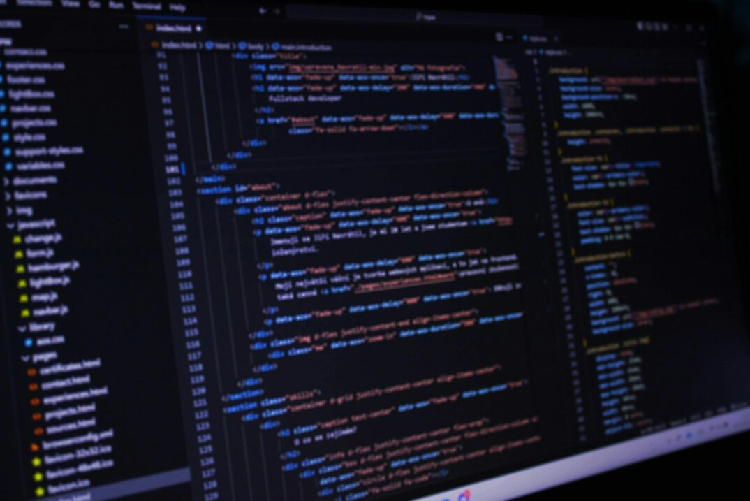 data visualization on computer screen